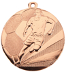 Medaille D112A Voetbal 50 mm  Goud-Zilver-Brons incl labelen