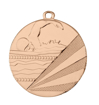 Medaille D112C Zwemmen 50 mm  Goud-Zilver-Brons incl labelen