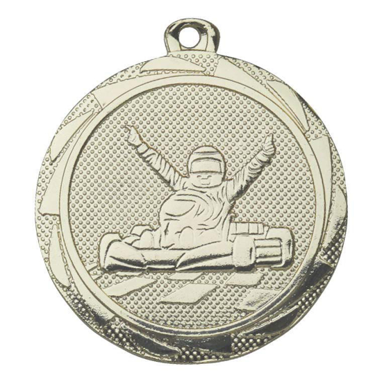 Afbeeldingen van Medaille E3014L Karting 45 mm  Goud-Zilver-Brons incl Labeling
