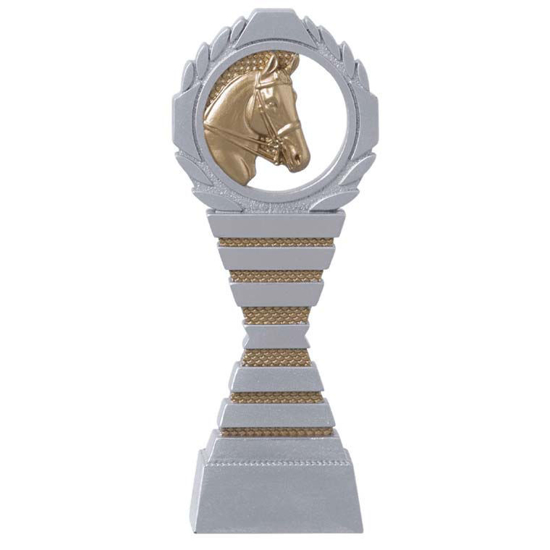 Afbeeldingen van Paarden Beeld Trofee Serie C826 Zilver-Goud