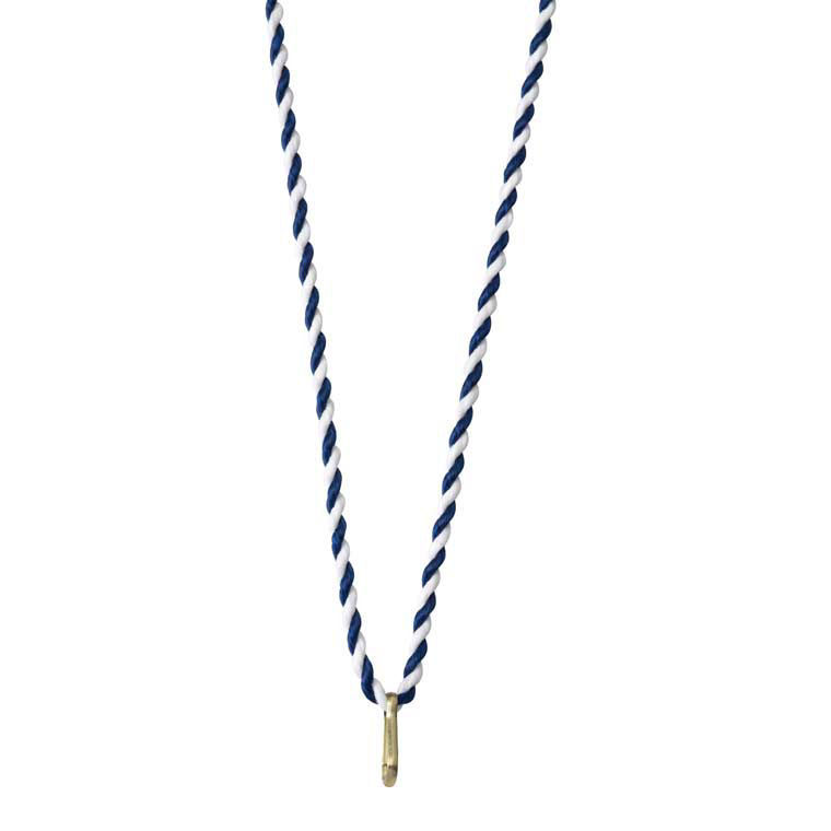 Halskoord 400 x 3 mm Blauw wit 