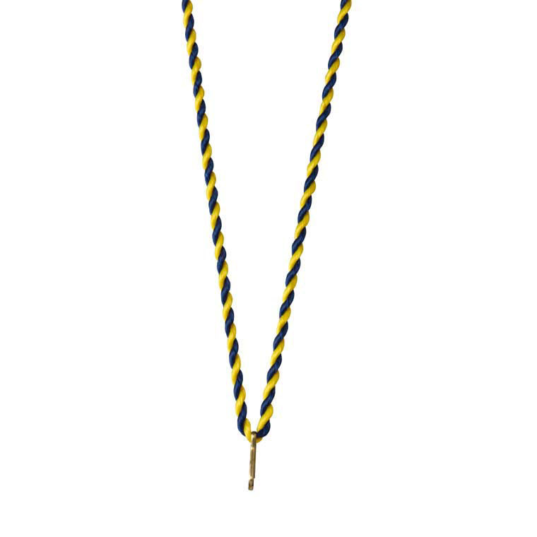 Halskoord 400 x 3 mm Blauw Geel