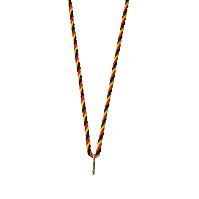 Halskoord 400 x 3 mm Zwart Rood Geel