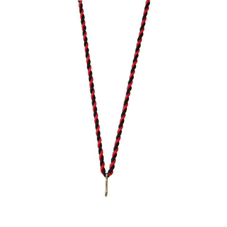 Halskoord 400 x 3 mm Zwart Rood