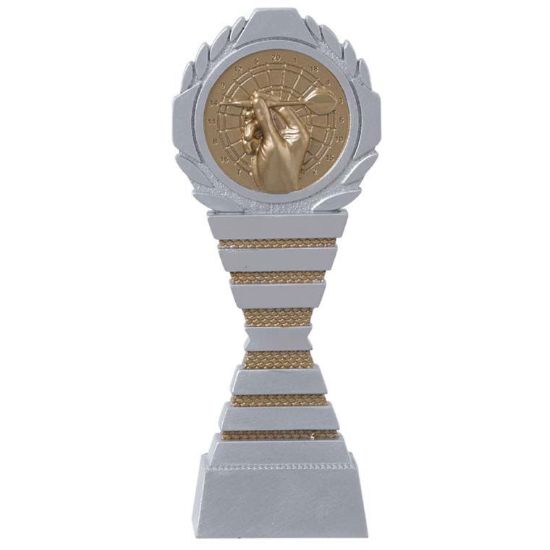Afbeeldingen van Darts Beeld Trofee Serie C829 Zilver-Goud