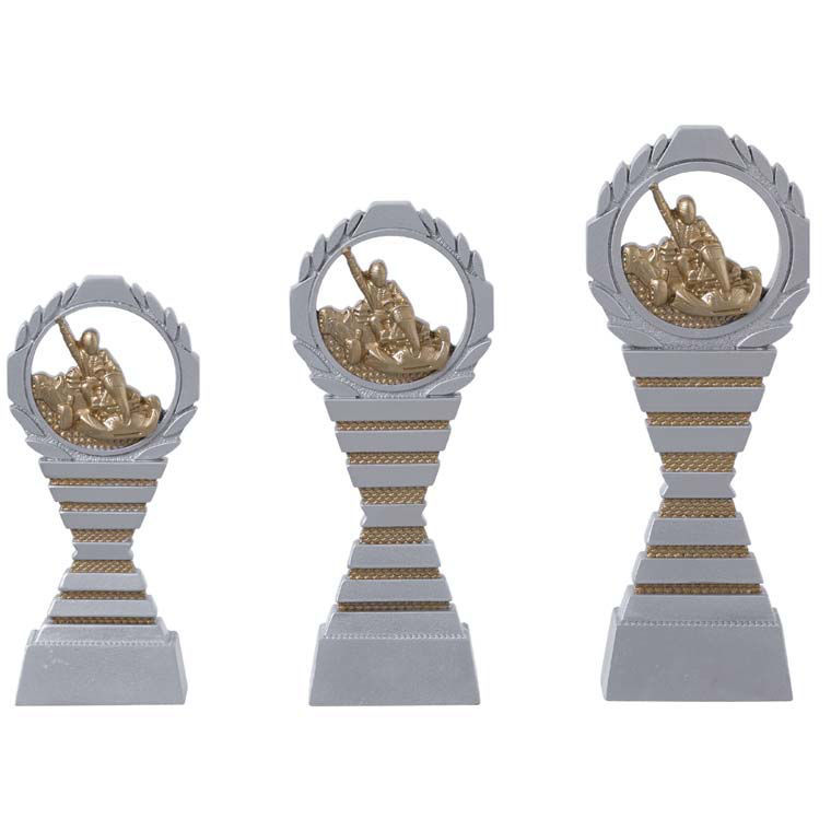 Afbeeldingen van Karting Beeld Trofee Serie C830 Zilver-Goud