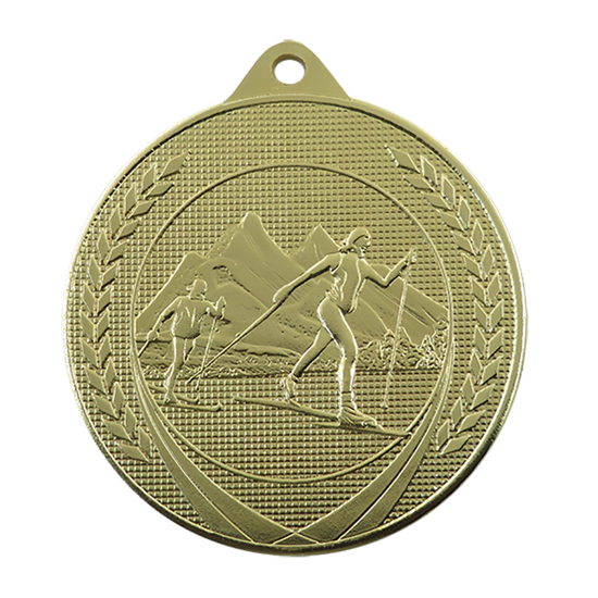 Bild von Medaille 50 mm ME.42 Goud-Zilver-Brons  Langlaufen