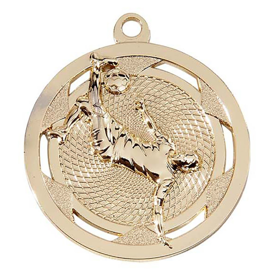 Picture of Medaille 50 mm ME.77/25 Goud-Zilver-Brons  Voetbal