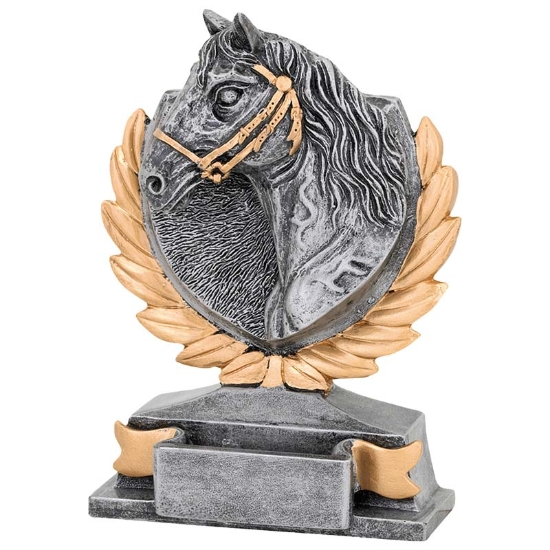 Afbeeldingen van PAARDENHOOFD STANDAARD RESIN 13 CM