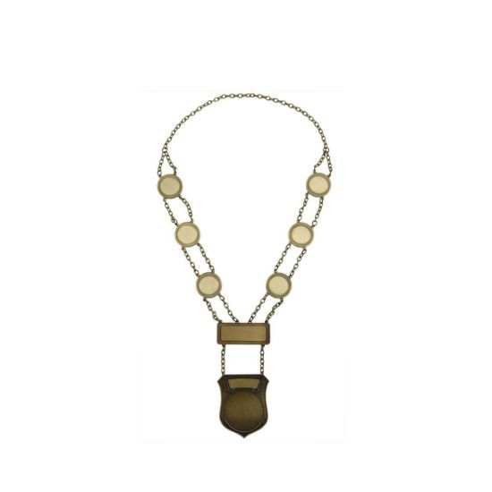 Bild von Prinsen Ketting Antiek Goud Shield Carnaval 62