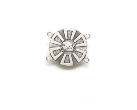 Bild von Schakel Prinsen Ketting Zilver Rond met Steek 30 mm