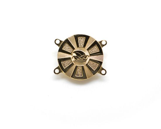 Bild von Schakel Prinsen Ketting Goud Rond met Steek 30 mm