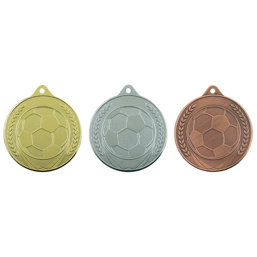 Image de Medaille 50 mm ME.4  Goud-Zilver-Brons  Voetbal