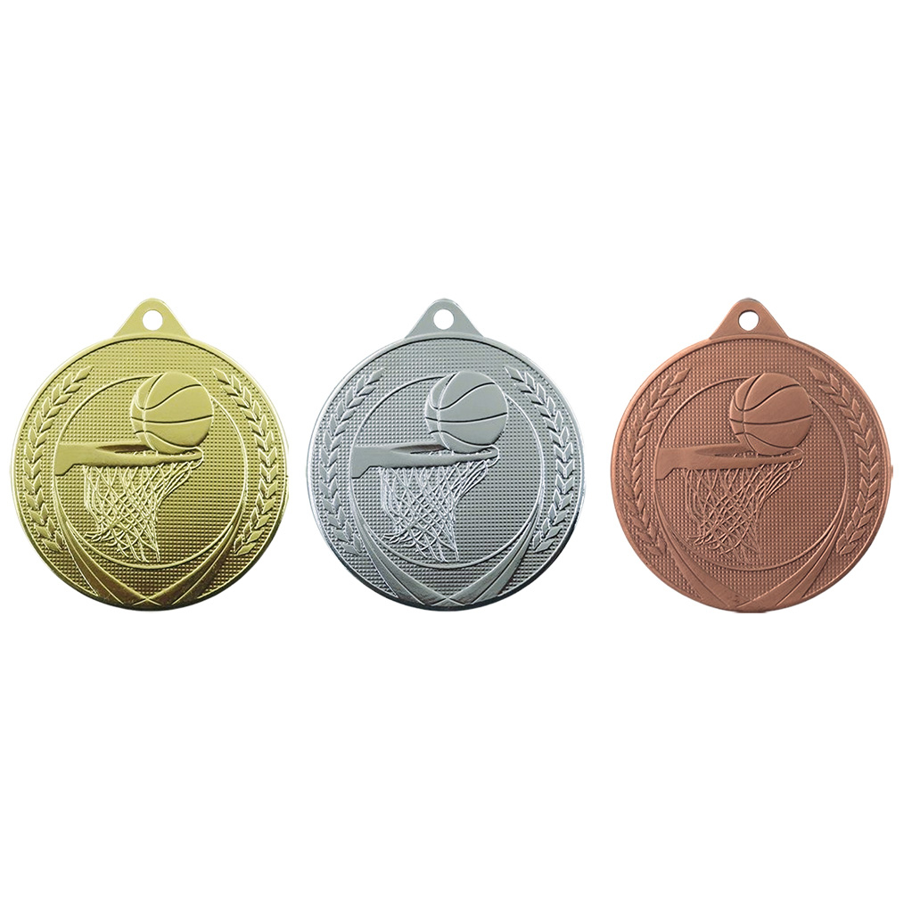 Image de Medaille 50 mm ME.6  Goud-Zilver-Brons  Basketbal