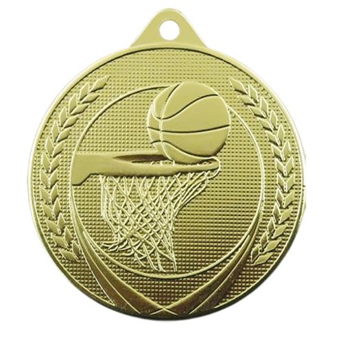 Picture of Medaille 50 mm ME.6  Goud-Zilver-Brons  Basketbal