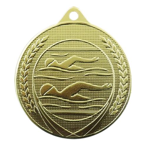 Bild von Medaille 50 mm ME.14  Goud-Zilver-Brons  Zwemmen