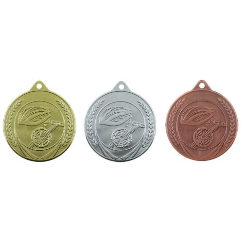 Afbeeldingen van Medaille 50 mm ME.18  Goud-Zilver-Brons  Fietssport