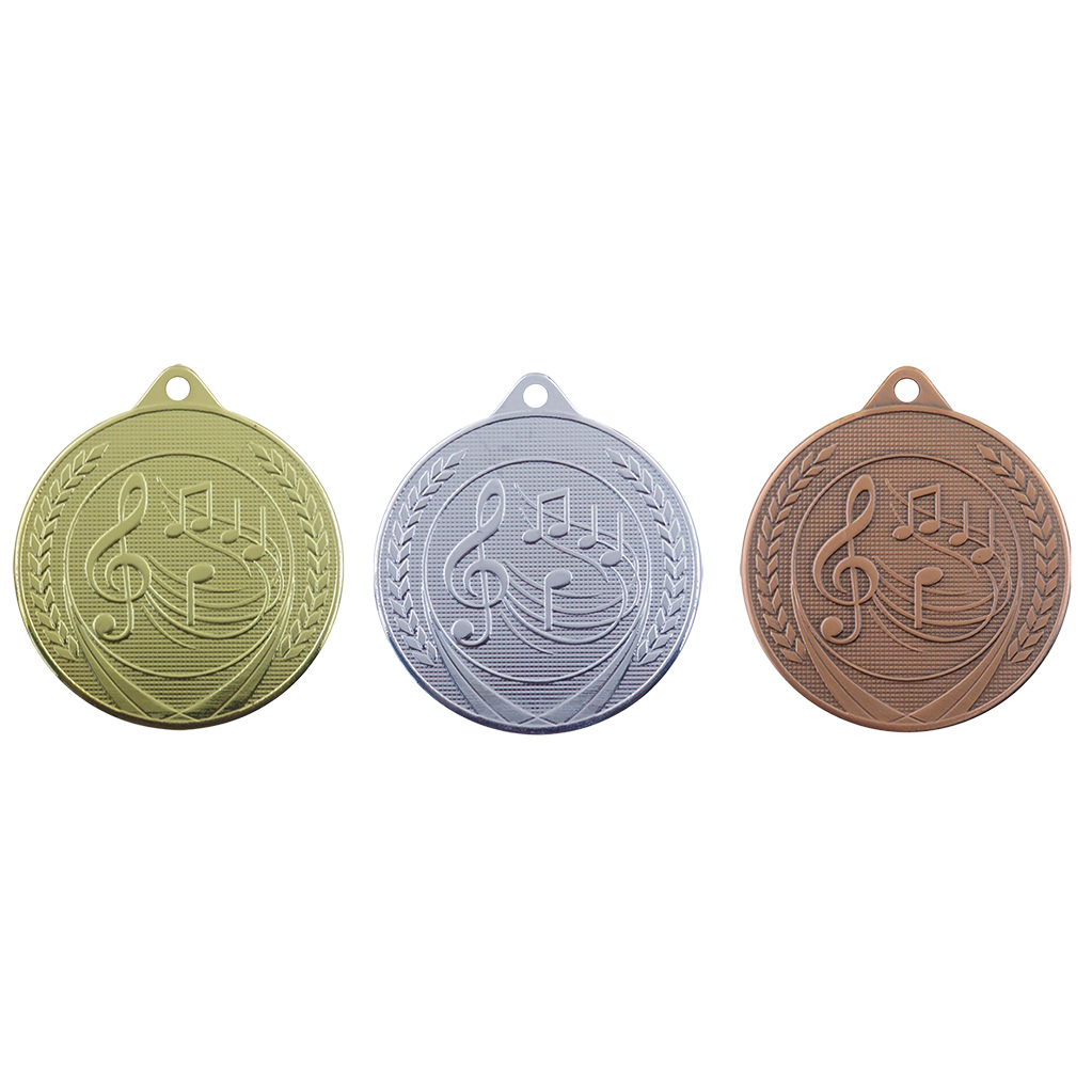 Image de Medaille 50 mm ME.26  Goud-Zilver-Brons  Muziek