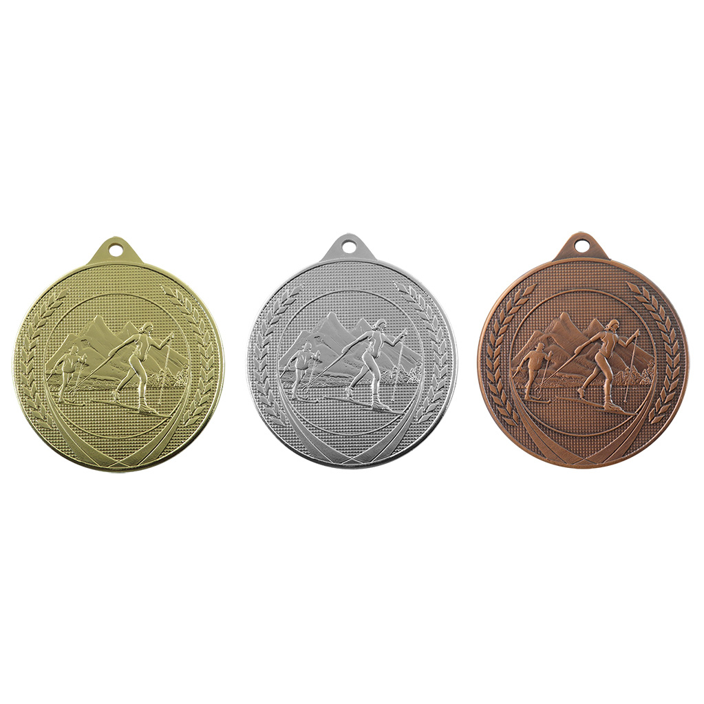 Image de Medaille 50 mm ME.42 Goud-Zilver-Brons  Langlaufen