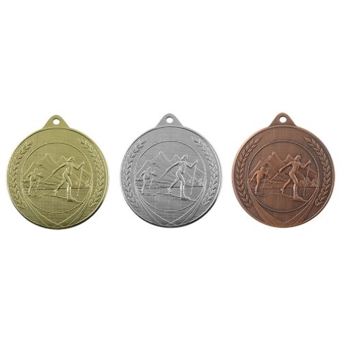 Picture of Medaille 50 mm ME.42 Goud-Zilver-Brons  Langlaufen