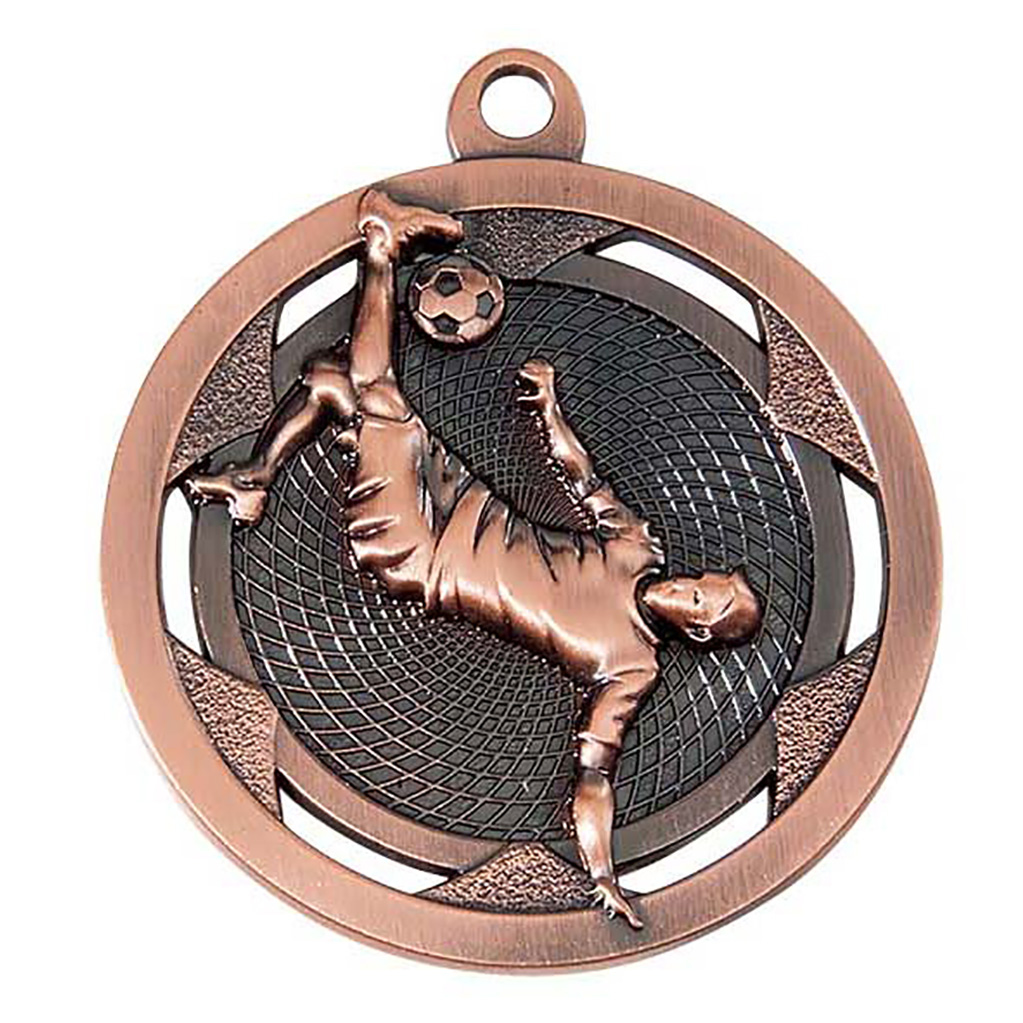 Afbeeldingen van Medaille 50 mm ME.77/25 Goud-Zilver-Brons  Voetbal