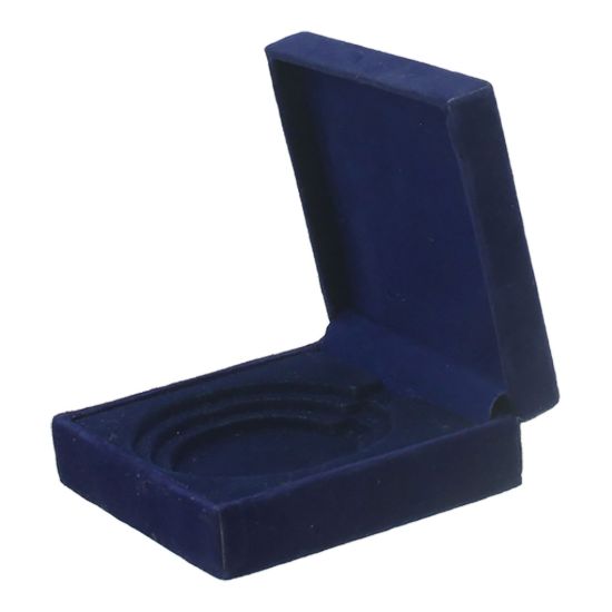 Bild von Medaillen Box  90 x 90 mm Blau Deluxe