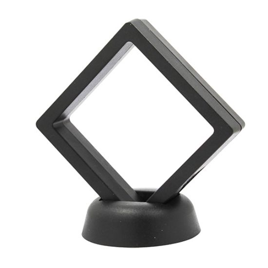Bild von Medailledoosje 70 x 70 mm Zwart - Ruitvormig