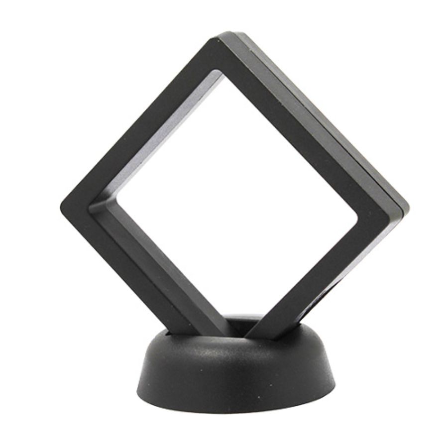 Afbeeldingen van Medailledoosje 70 x 70 mm Zwart - Ruitvormig