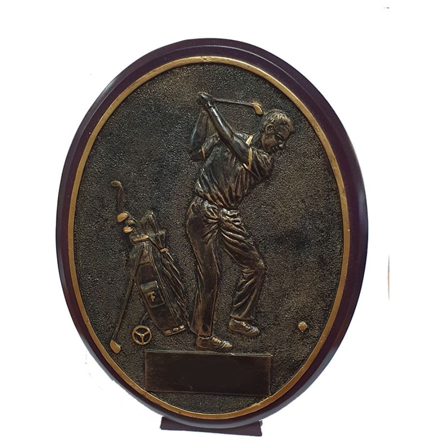 Bild von Golfer Plaket Standaard Oval
