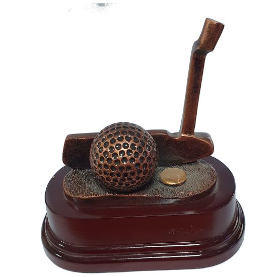 Image de Golfbal en putter Standaard resin Bronze