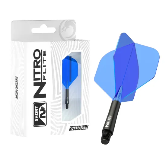 Bild von Red Dragon Nitro Flite Integrierte Dart Flights Standard No2 Schwarz & Blau