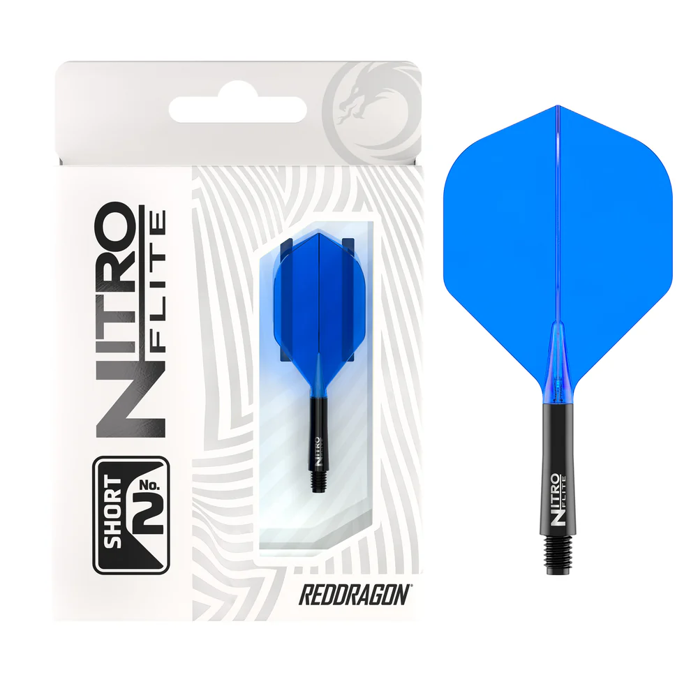 Bild von Red Dragon Nitro Flite Integrierte Dart Flights Standard No2 Schwarz & Blau